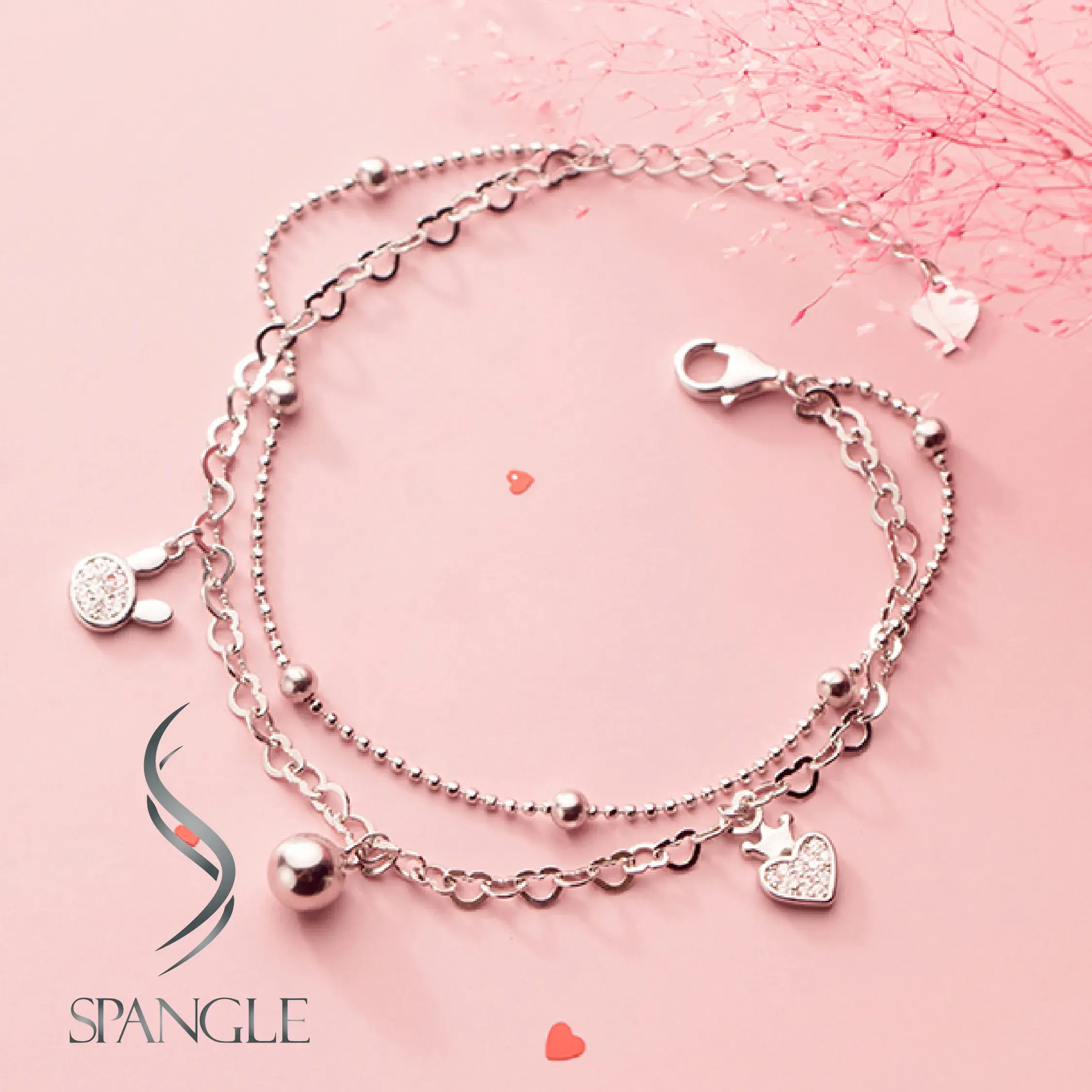 Rabbit Love Heart Bracelet.