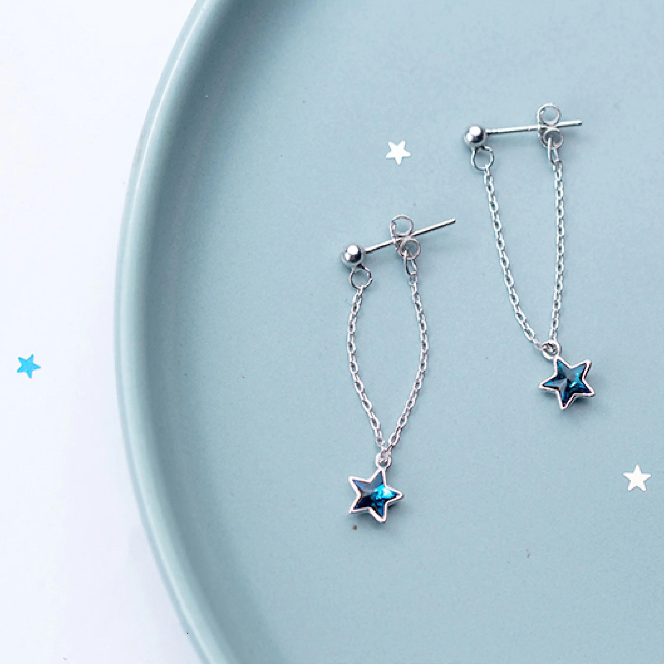 Swing Blue Crystal Stars.