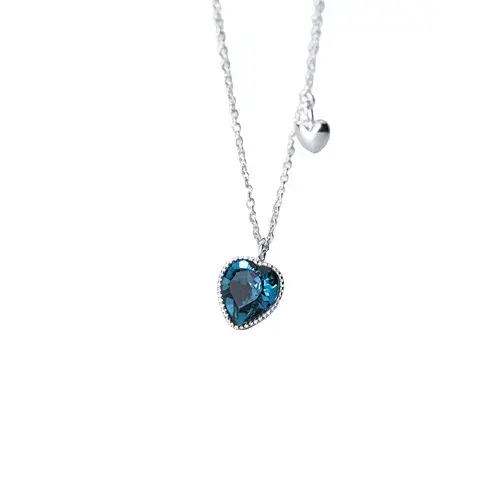 Deep Blue Crystal Necklace.