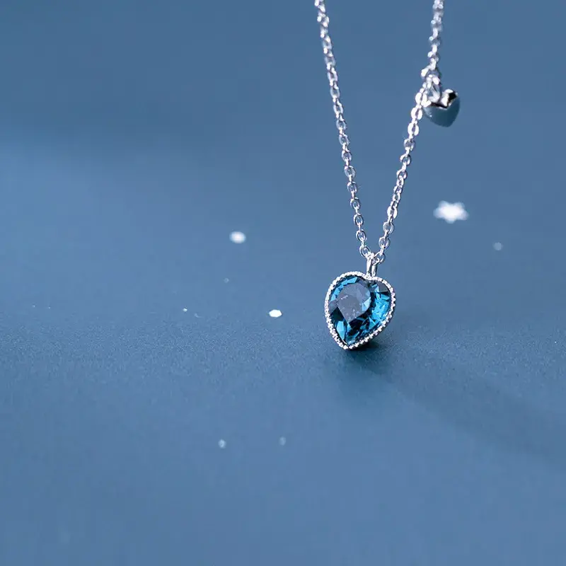 Deep Blue Crystal Necklace.