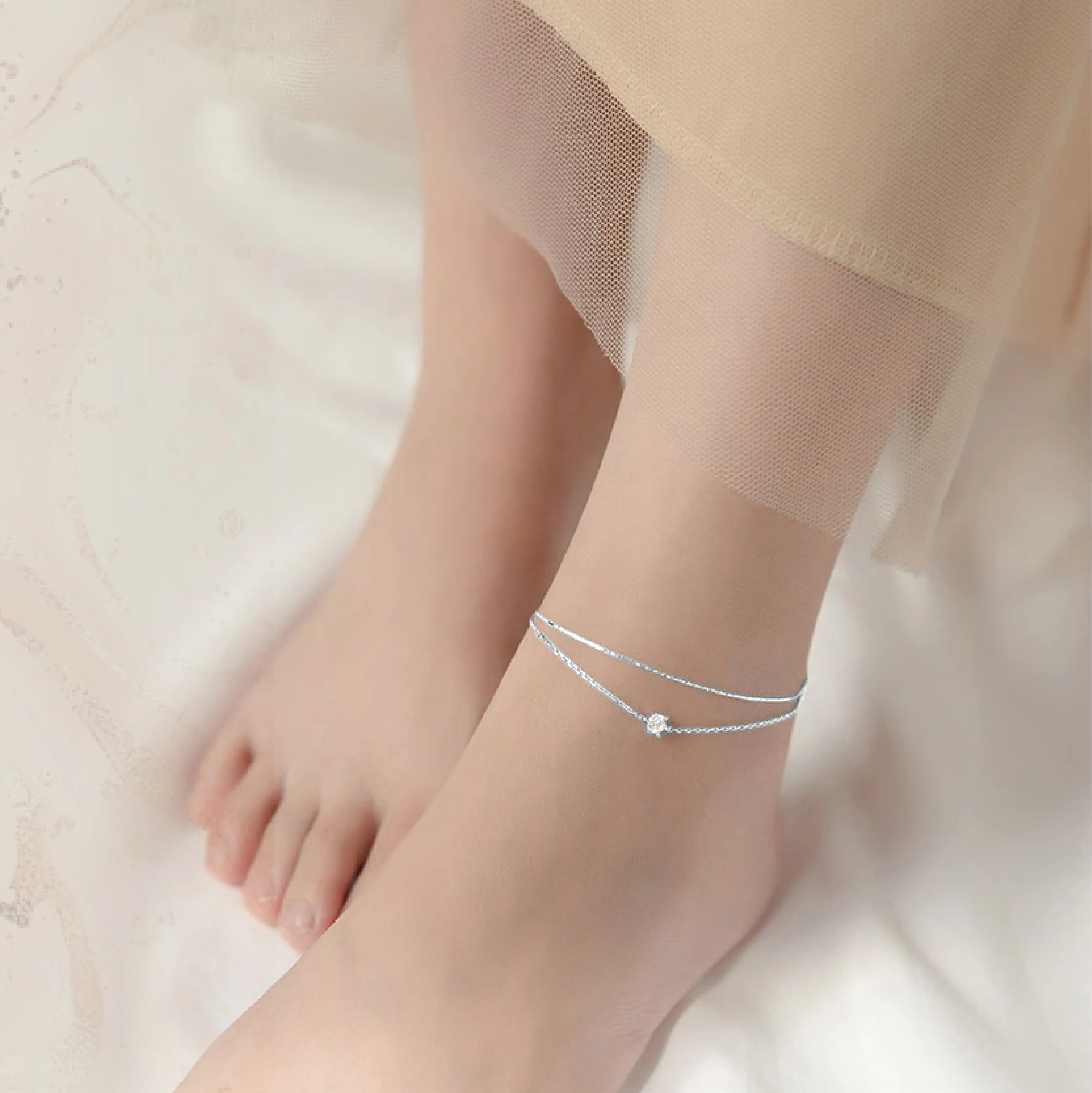 Double Layer Anklets.