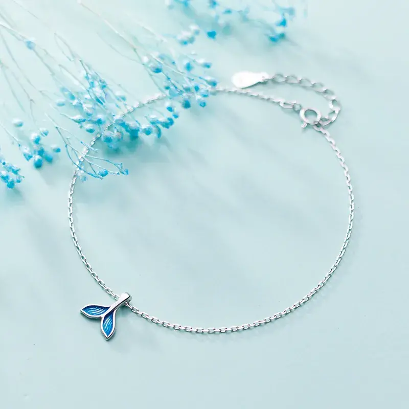 Bule Mermaid Tail Anklet.