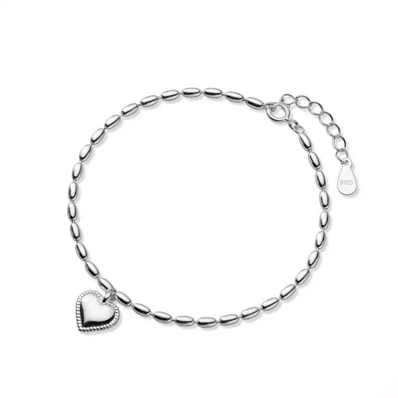 Silver Heart Bracelet.