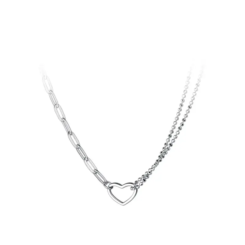 Exqusite Asymmetric Hearts Necklace.