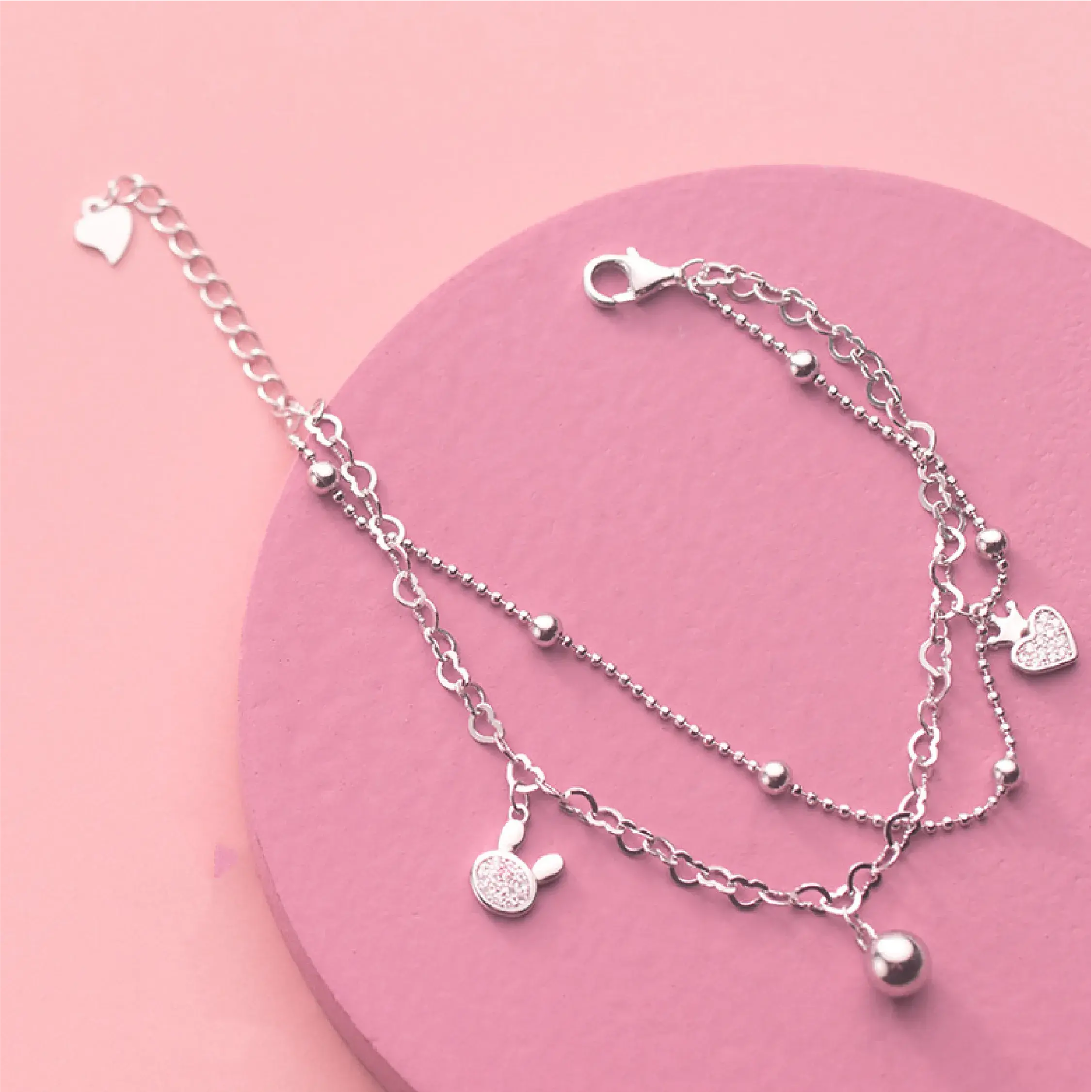 Rabbit Love Heart Bracelet.