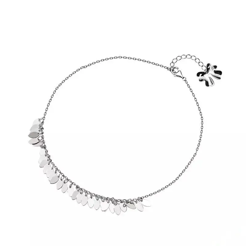 Oval Light Tassel Anklet.