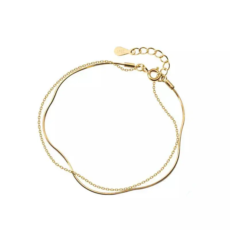 Gold Double Layer Bracelet.